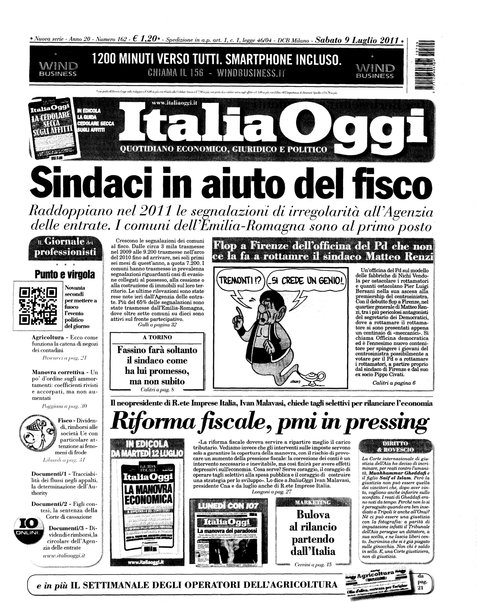 Italia oggi : quotidiano di economia finanza e politica